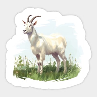 White Goat Sticker